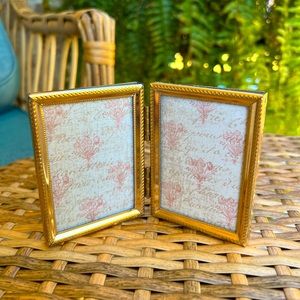 GOLD Filigree Double Hinge Picture Frames